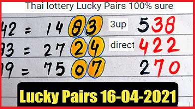Thai lottery 3up direct pass formula 16-04-2564