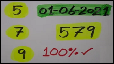 Thailand Lottery 1-06-2021 3up Total Game 100 Sure Result