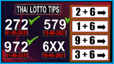 Thai Lotto 3up pair digit set 16-6-2021