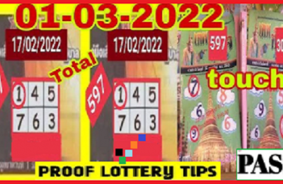 GLO Thailand Lottery Live Result 3up Hit Total Open 01/03/2022