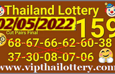 Thai Government Lottery Cut Pairs Final Results 2nd May 2565