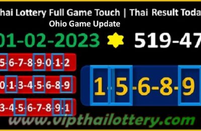 Thai Lottery Full Ohio Game Result Today Update 01.02.2023