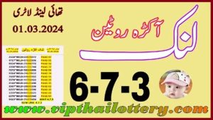 Thailand Lottery Single Link Akra Formula Routine 01-03-2024