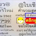 Thai Lottery 4 Pair Good Tips 01.01.2020