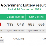 Thailand lottery result 16-12-2019 Today