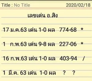 Thai Lottery First 4PC Papers 01-04-2020