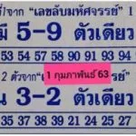 Thailand Lottery VIP Formula Pair Tip Paper 01.03.2020