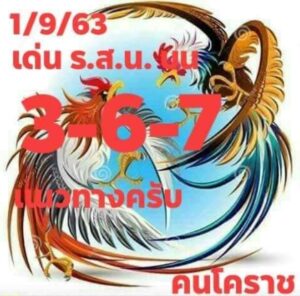 Thailand Lotto Exclusive 3up Pairs Non Miss Paper 1-9-2020