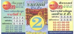 Thailand Lottery 3up Single Pair Tips for 1-9-2020