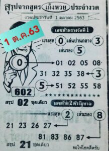 Thai Lottery Result Today 3up Totals past paper 1/10/2020