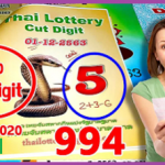 Thai Lottery 3up Cut Digit formula 16/12/2020