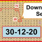 Thai Lottery Down One Set Route Chart 30-12-2020