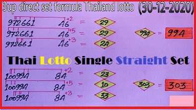 Thai Lotto Single Digit Straight Set Total 30-12-2020