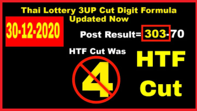 Thai lottery 3up cut digit 1st paper tip 30th December 2020