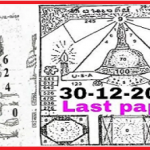 Thailand Lottery Last paper 30th December 2020