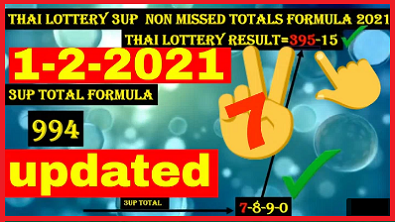 1-2-2021-Thai Lottery 3up non missed totals formula