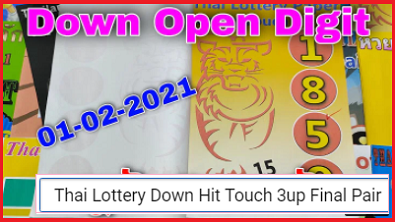 Thai Lottery Down Hit Touch 3up Final Pair