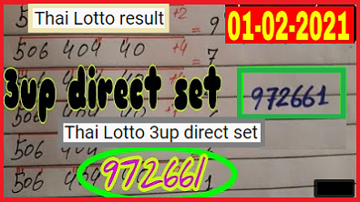 Thai Lotto 3up direct set 1-2-2020