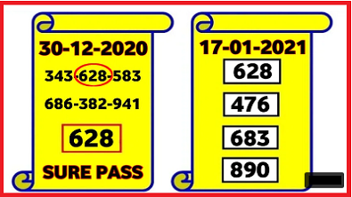 Thailand Lotto 3UP DIRECT 17-01-2021