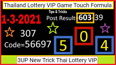 1-3-2021 Thai Lottery 3UP Full And Final Game Series