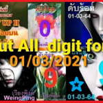 Thailand Lottery Final cut digits 3up down 1-03-2021