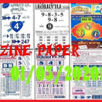 Thailand lottery magazine paper 1/3/2021 thai lottery 4pc paper