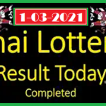 Thailand lottery 2021 1, March Today Results 1/3/2564