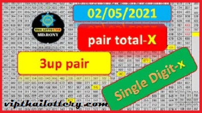 Thai Lotto Star 3up Pair Total and Single Digit 1/5/2021
