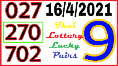 Thai lottery Lucky Pairs 100% sure 16-04-2021