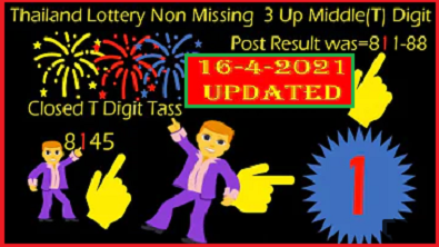 Thailand Lottery Non Missing 3 Up Middle (T) Digit