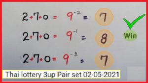 hai lottery 100% cut digit and only one pair game winning papers for 2.5.2021