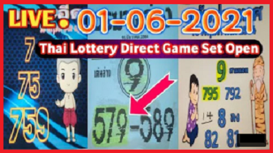 Thai Lottery Direct game Set Open 01-06-2021 Live Last Tip