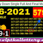 Thai Lottery Down Single Full and Final Master Tricks 1-6-2021