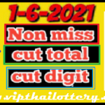 Thai lottery non miss cut digit and cut total 1.6.2021