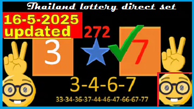 Thailand lottery direct set pass VIP numbers set 16-05-2021