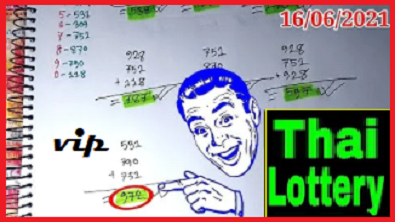 Thai Lottery 16-06-2021 3up 1st Set Game Open