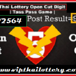 Thai Lottery Open Cut Digit Tass Pass Game 1st July 2021