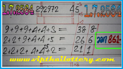 Thai Lotto 3up middle digit set 1-7-2021 Hanoi numbers