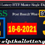 Thailand Lottery HTF Master Single Digit Game Open Tass 16-6-2021