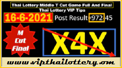 Thailand Lottery Middle T Cut Game Full and Final 16-6-2021