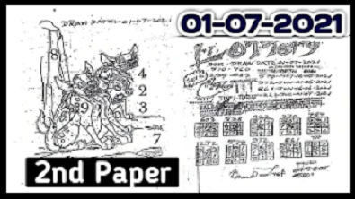 Thailand lottery Final 2nd paper 01-07-2021 ( second paper)