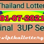 Thailand lottery vip new paper 1-7-2021 Final 3up Sets