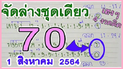 Thai Lotto 3up down set 1-8-2021