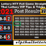 Thailand Lottery HTF Full Game Straight Sets 1st August 2021