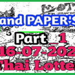 Thailand Lottery Second Paper Part 16-7-2021 ( 2nd Paper )