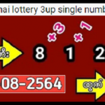 Thai lottery 3D 3up single number and touch open direct set 16-8-2021