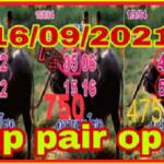 Thailand Lottery Formula 3up Pair Open Single Digit 16/9/2021