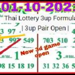 Thailand Lottery Live Tips New 3D Game Pair Open Formula 01-10-2564