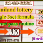 Thailand Lottery Single 3set formula direct pass 01-10-2021