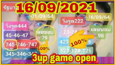 Thailand lottery down game open single digit directly set win 16/9/2021